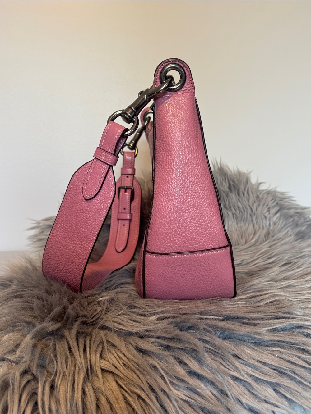 Coach Pebbled Leather Pink Handbag & Matching Wallet Set | Gold Hardware | EUC - Picture 3 of 9